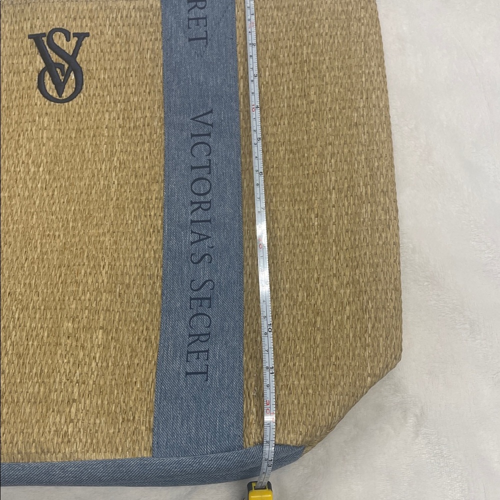 Victoria's Secret Woven and Denim Beach Tote - Picture 14 of 15